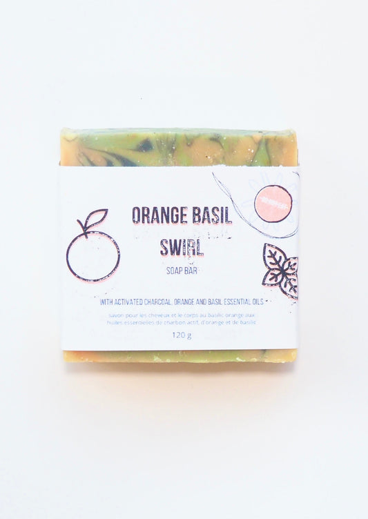 Do Not Eat: Cherry Orange Basil Swirl Soap Bar
