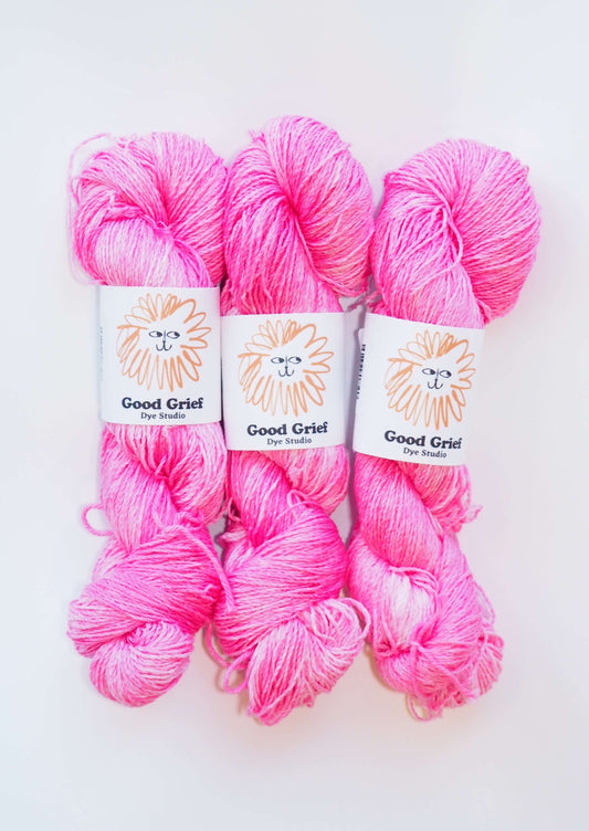 Good Grief Dye Studio Yarn Custom Order - Barbie Pink