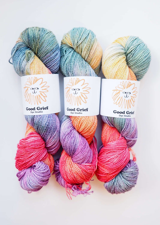 Good Grief Dye Studio Yarn Custom Order - Autumn Rainbow