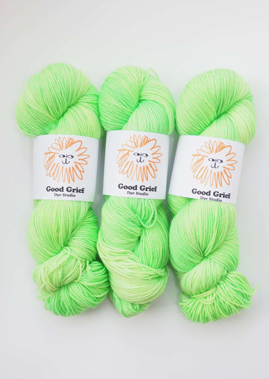 Good Grief Dye Studio Yarn Custom Order - Neon Green