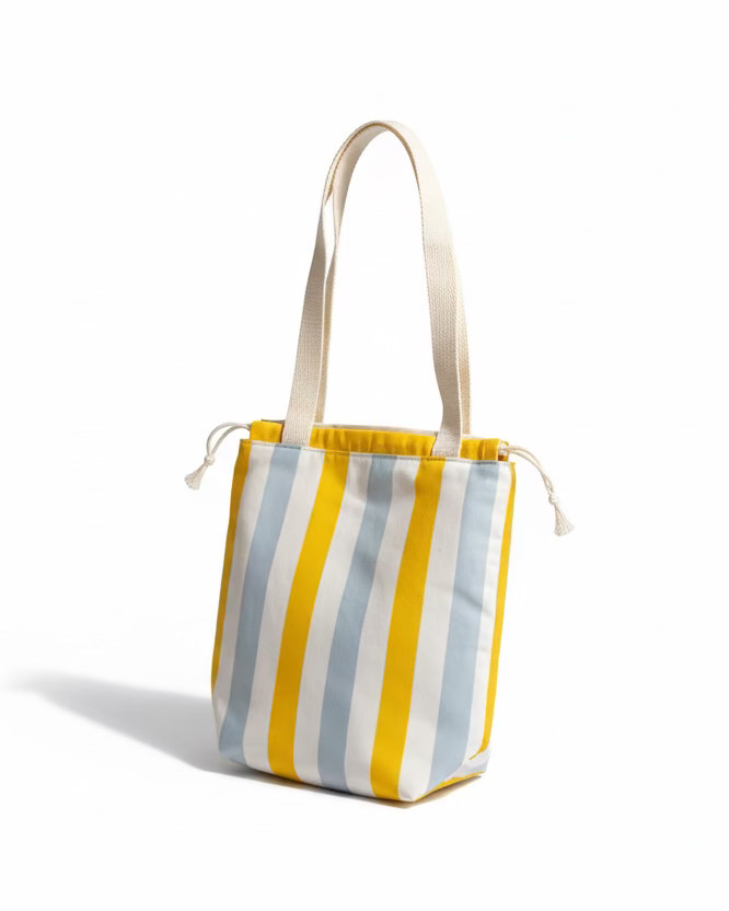 hecho a mano.eo: Bolso pequeño para proyectos con asas y cordón