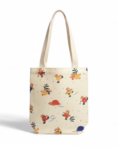 hecho a mano.eo: Bolso pequeño para proyectos con asas y cordón