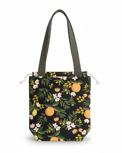 hecho a mano.eo: Bolso pequeño para proyectos con asas y cordón