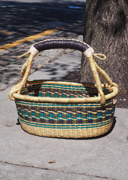 Big Blue Moma: Bread Basket - Handwoven Baskets from Ghana