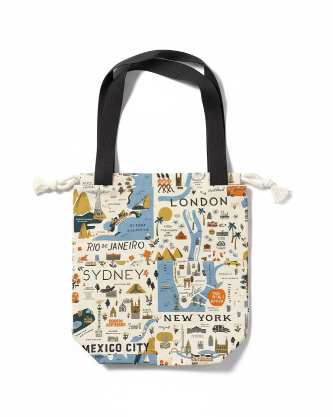 handmade.eo: Medium Project Bag with Handles and Pockets