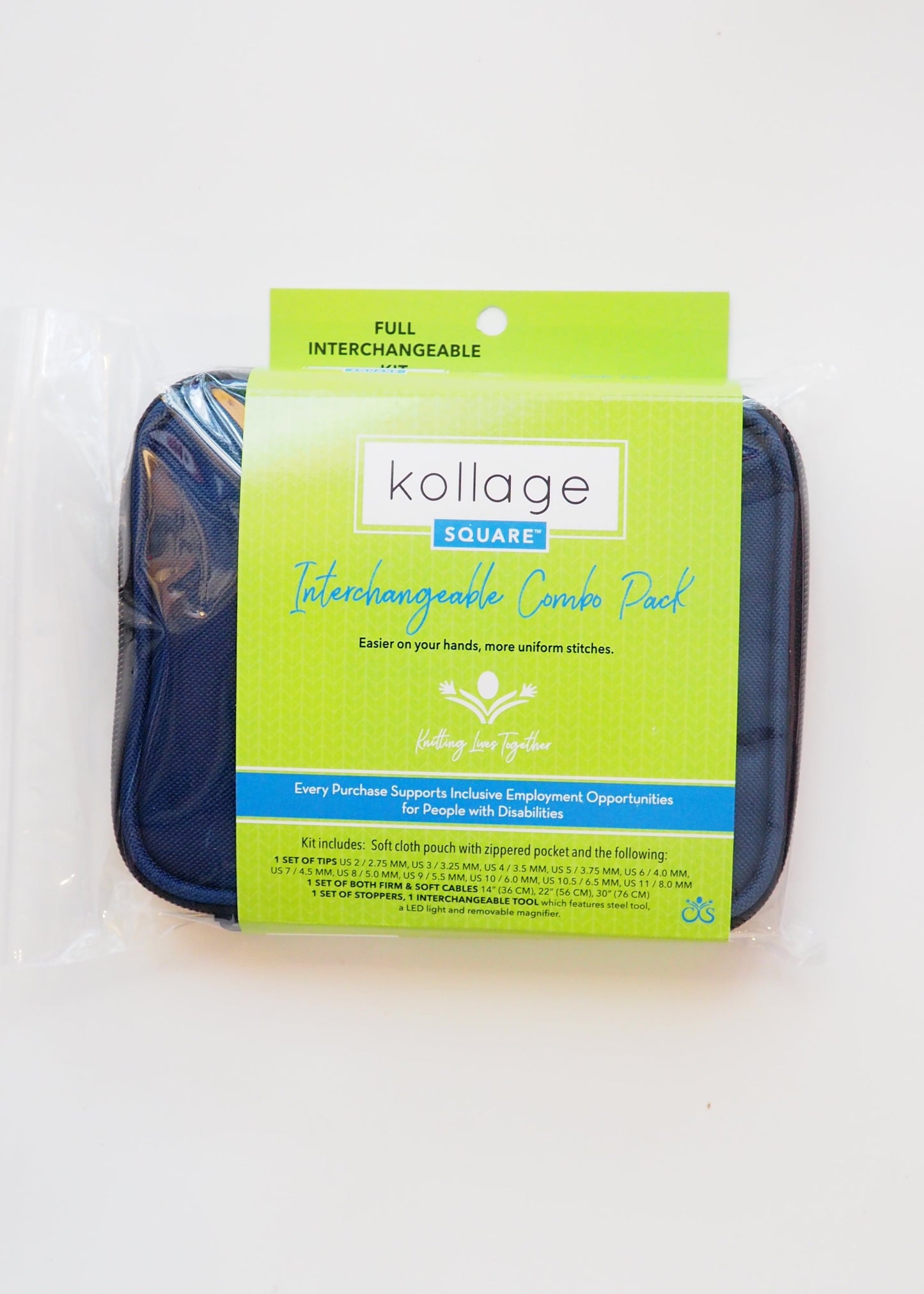 Kollage Square: Ergonomic 5.5" Interchangeable Circular Knitting Needle Set - Full