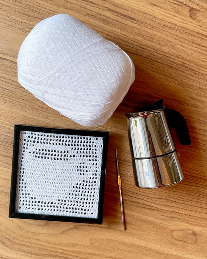 My Little Espresso Cup Filet Crochet Pattern