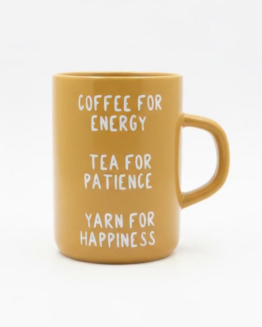 "COFFEE TEA YARN" 17.6oz Extra Large Mug - Small Batch