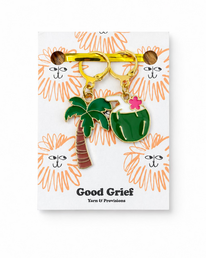 Good Grief Island Life Stitch Markers (Set of 2)