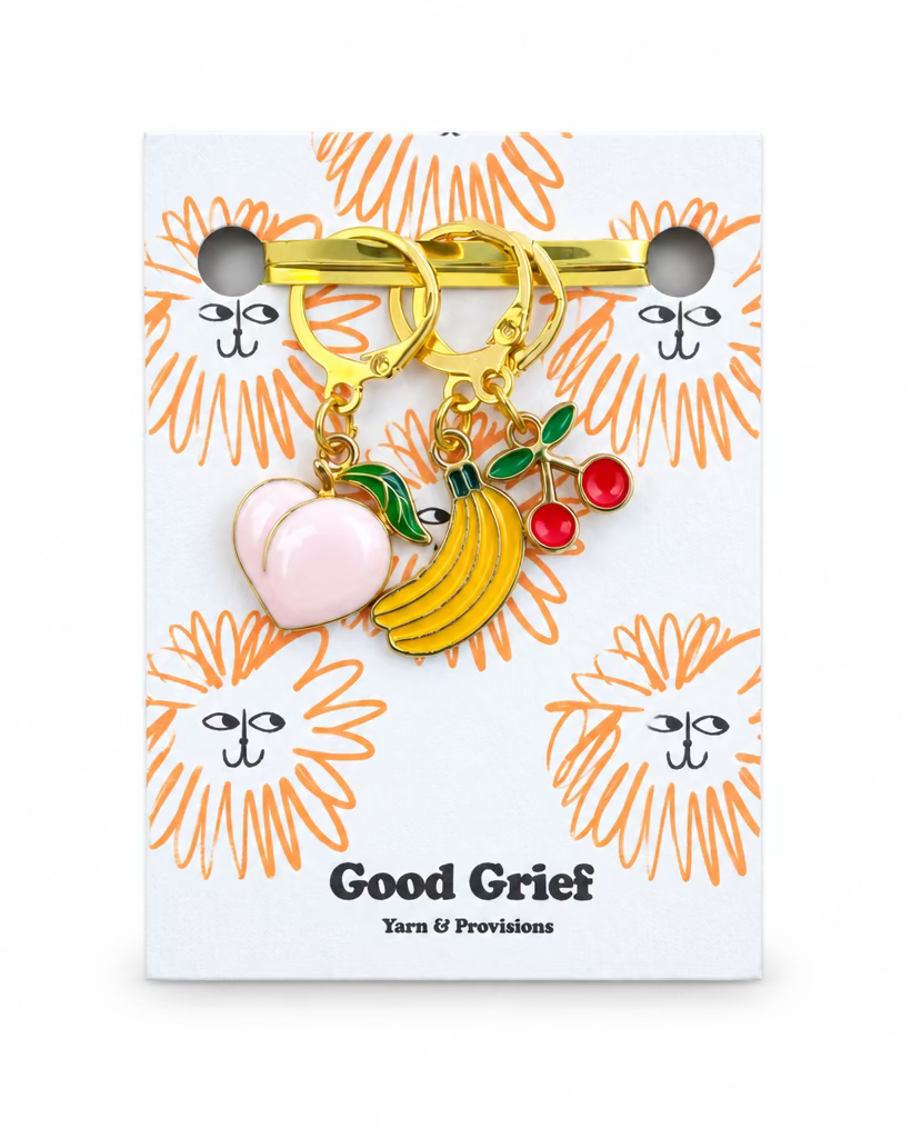 Good Grief Fruit Theme Stitch Markers (Set of 3)