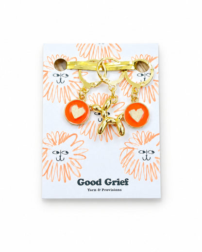 Poodle Balloon Animal Stitch Markers by Good Grief