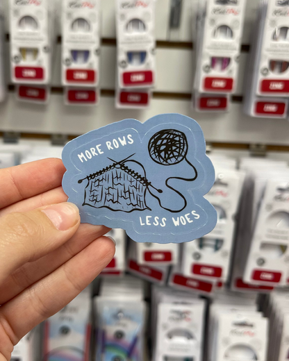 Good Grief "More Rows, Less Woes" Sticker