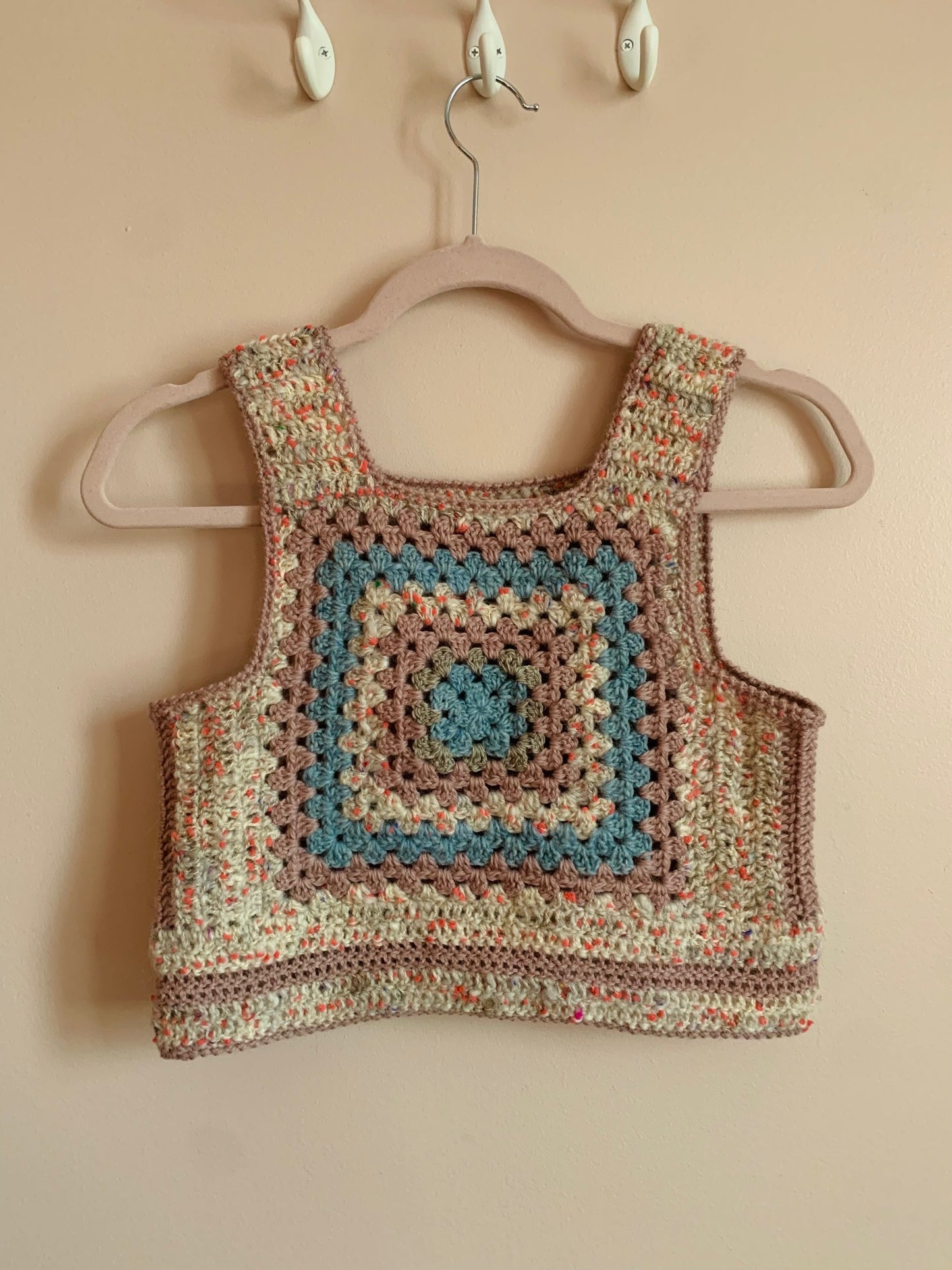 Cropped Granny Square Vest - Sample Sale