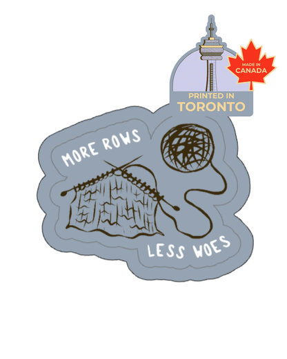 Good Grief "More Rows, Less Woes" Sticker