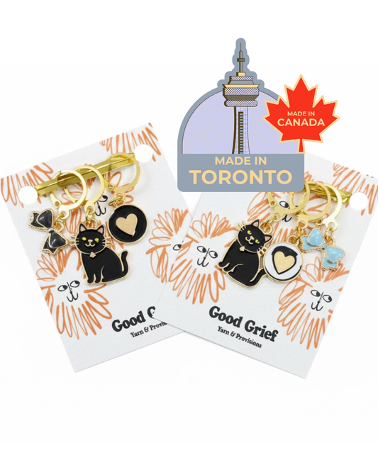 Cat Love Stitch Markers by Good Grief