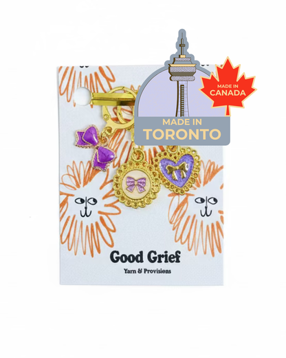 Antique Hearts Stitch Markers by Good Grief