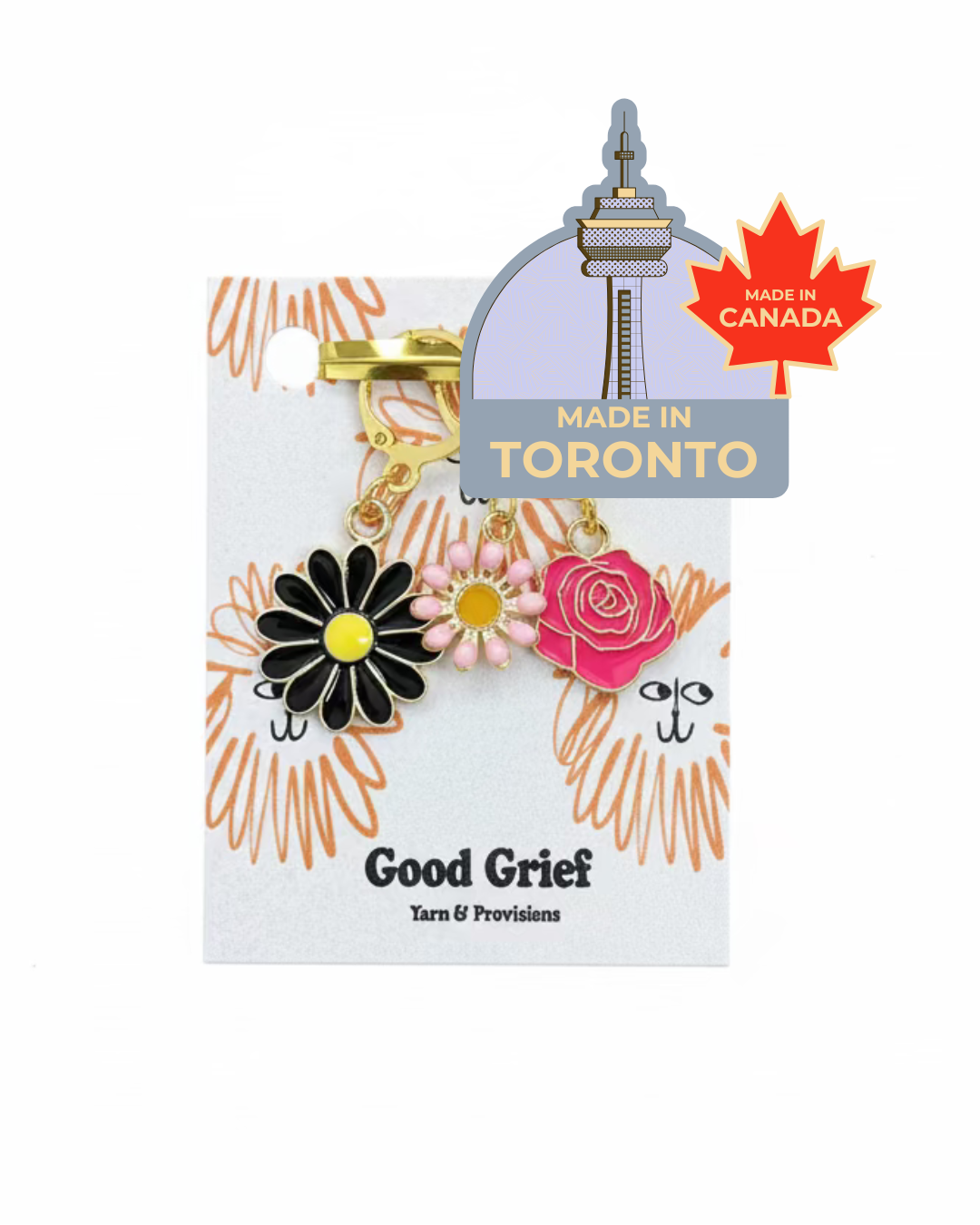 Flower Power Stitch Markers by Good Grief