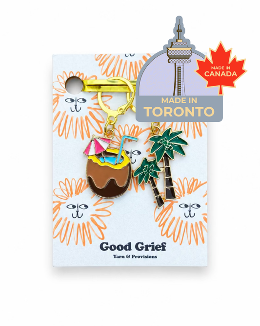 Good Grief Island Life Stitch Markers (Set of 2)