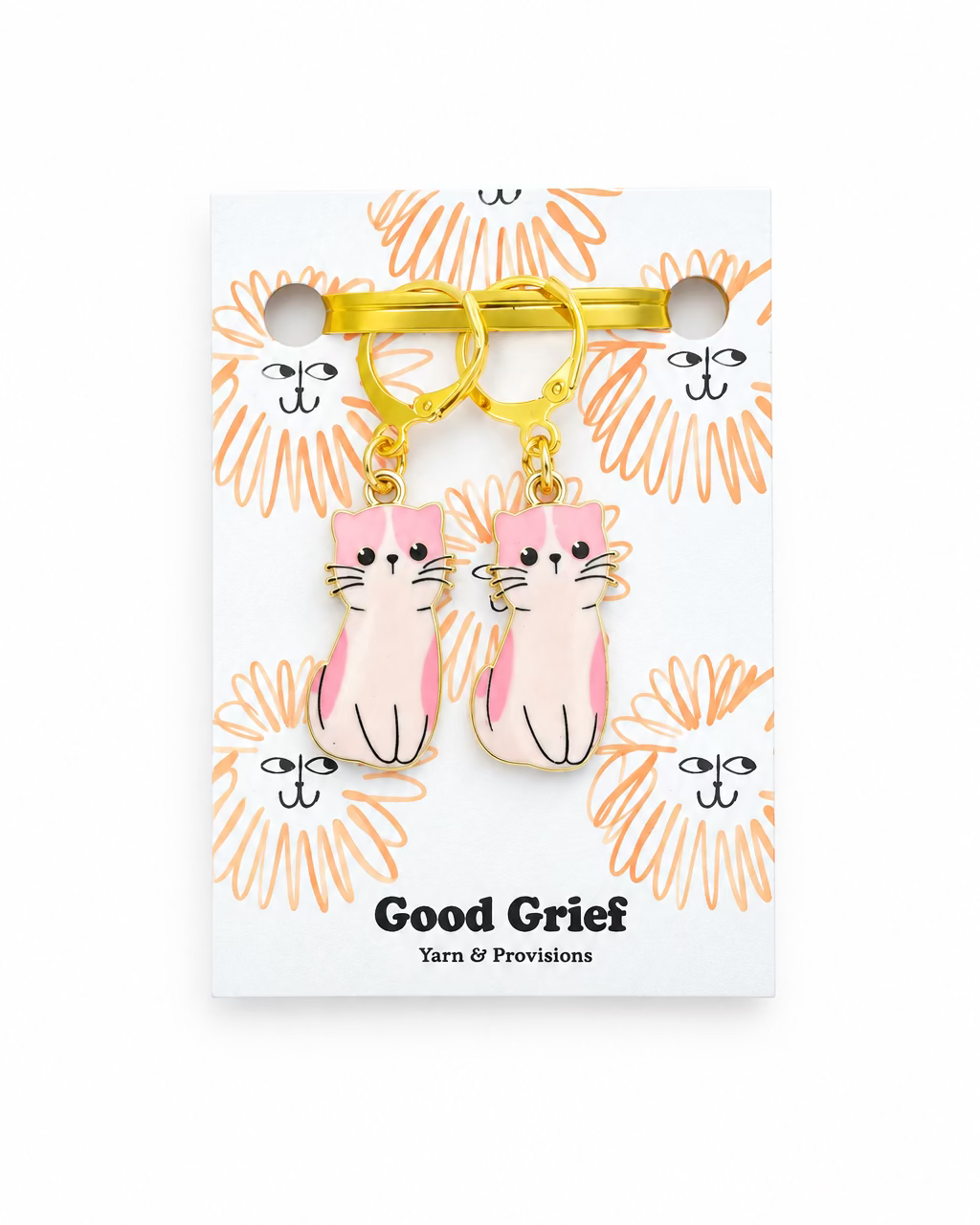 Good Grief Cat Stitch Markers (Set of 2)