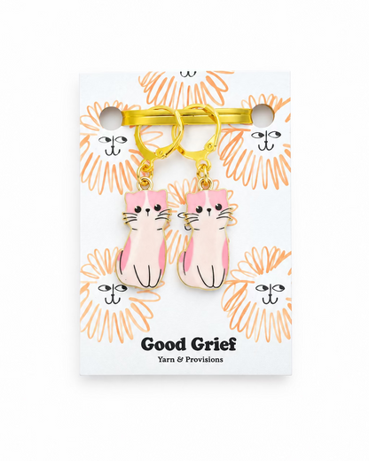 Good Grief Cat Stitch Markers (Set of 2)