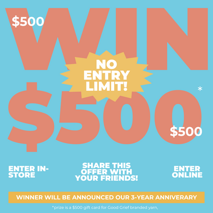 Enter for a Chance to Win a $500 Good Grief Gift Card! - $1 Per Entry