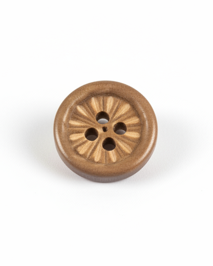 Retro Lotus Flower Wooden Buttons