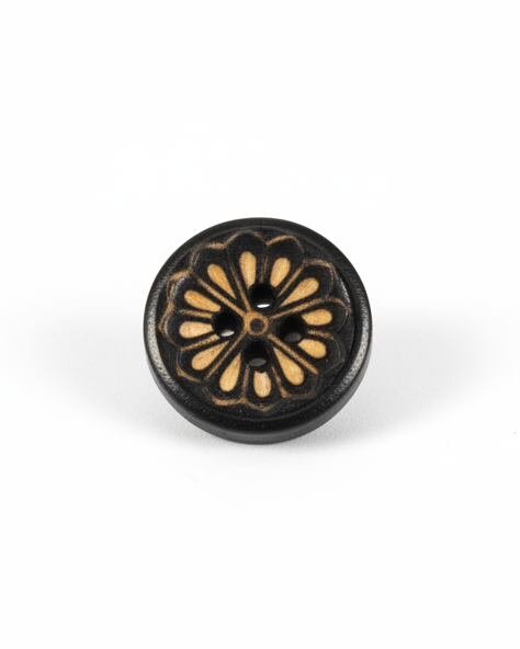 Retro Lotus Flower Wooden Buttons