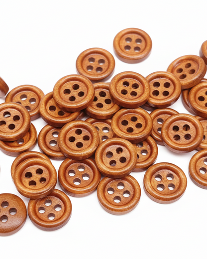 Brown Wooden Buttons