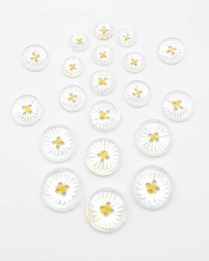 Small Daisy Resin Buttons