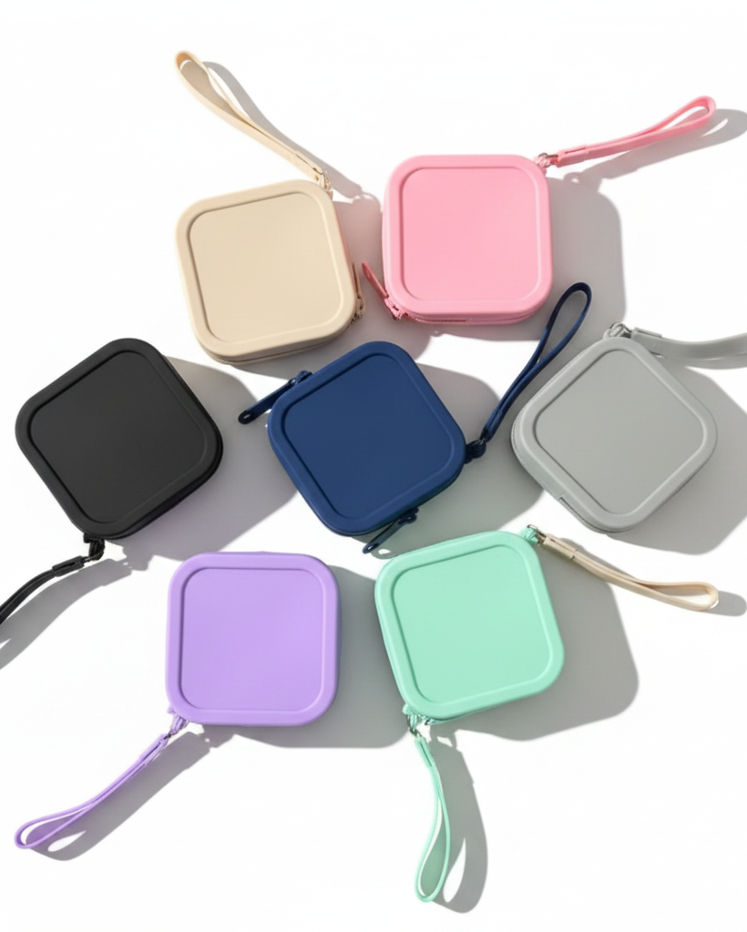 GG Silicone Zipper Notion Pouch  with Handle