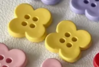 Resin Flower Button - 15mm