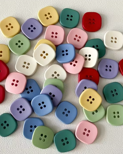 Resin Rounded Square Button - 15mm