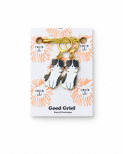 Good Grief Cat Stitch Markers (Set of 2)