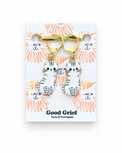 Good Grief Cat Stitch Markers (Set of 2)