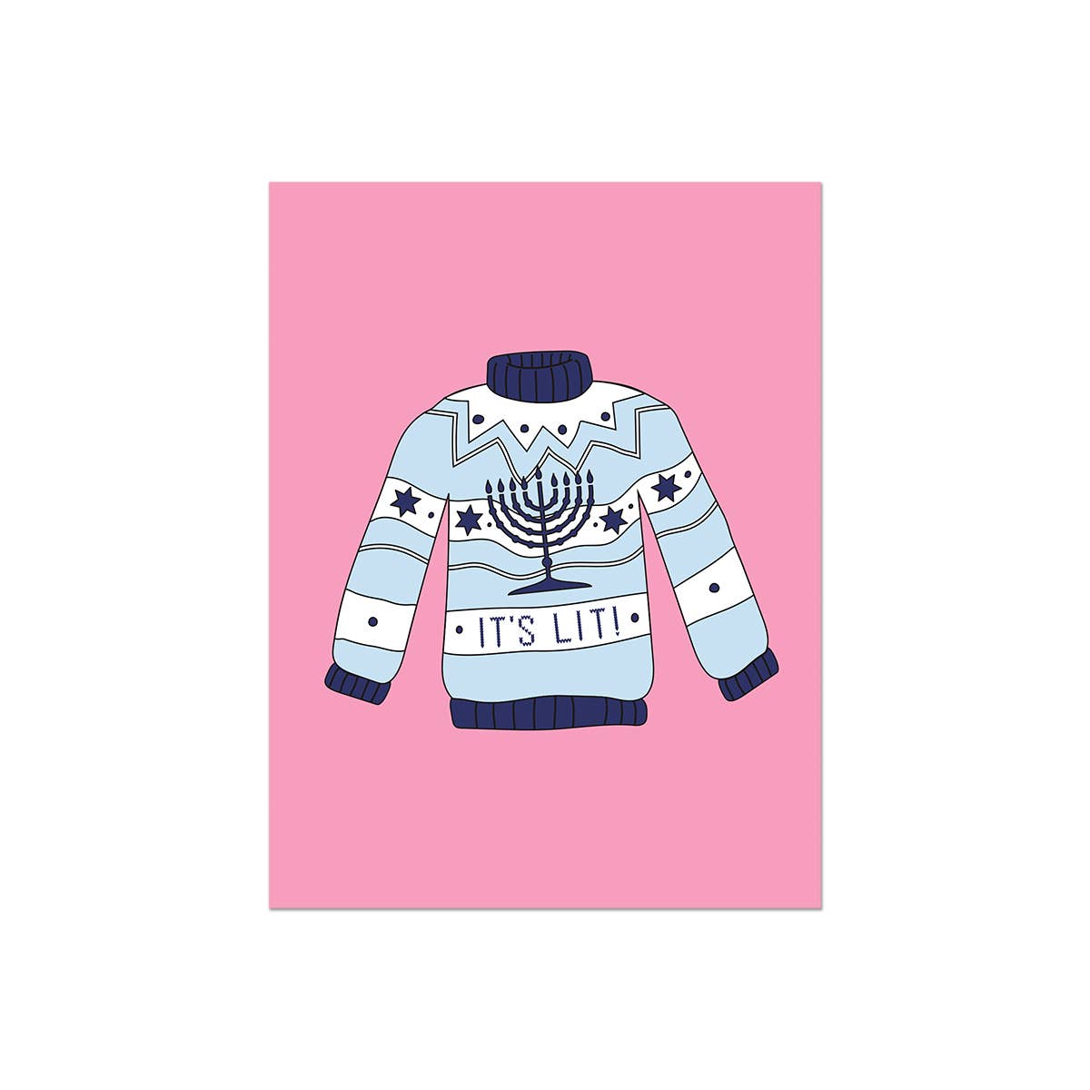 It's Lit Sweater | Hanukkah Card