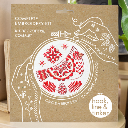 Hook, Line & Tinker: Cardinal Complete Embroidery Kit