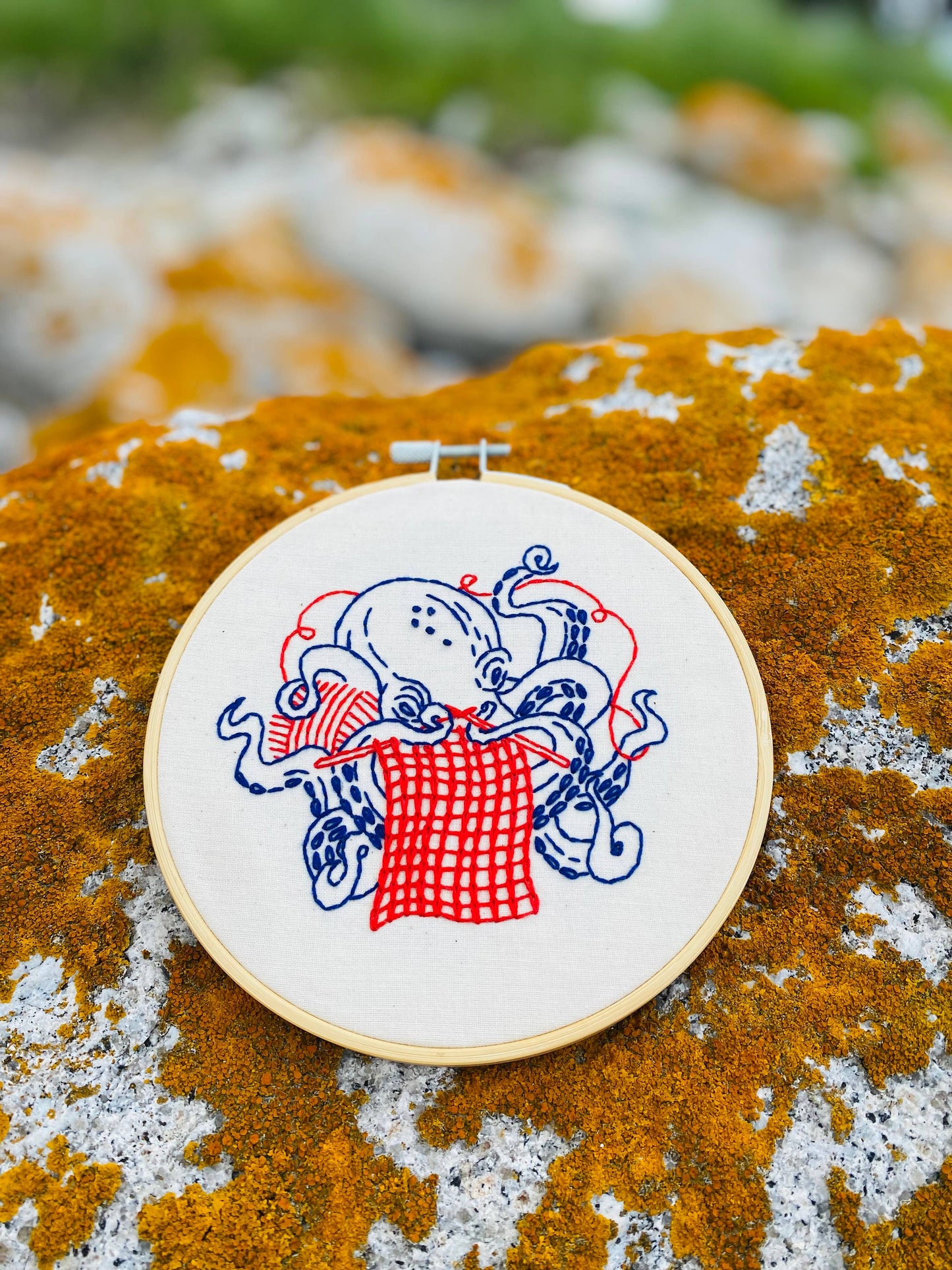 Hook, Line & Tinker: Octopus Knitting Complete Embroidery Kit