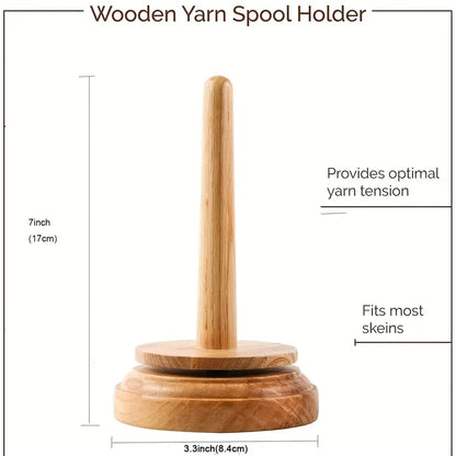 Wooden Yarn Spindle/Holder