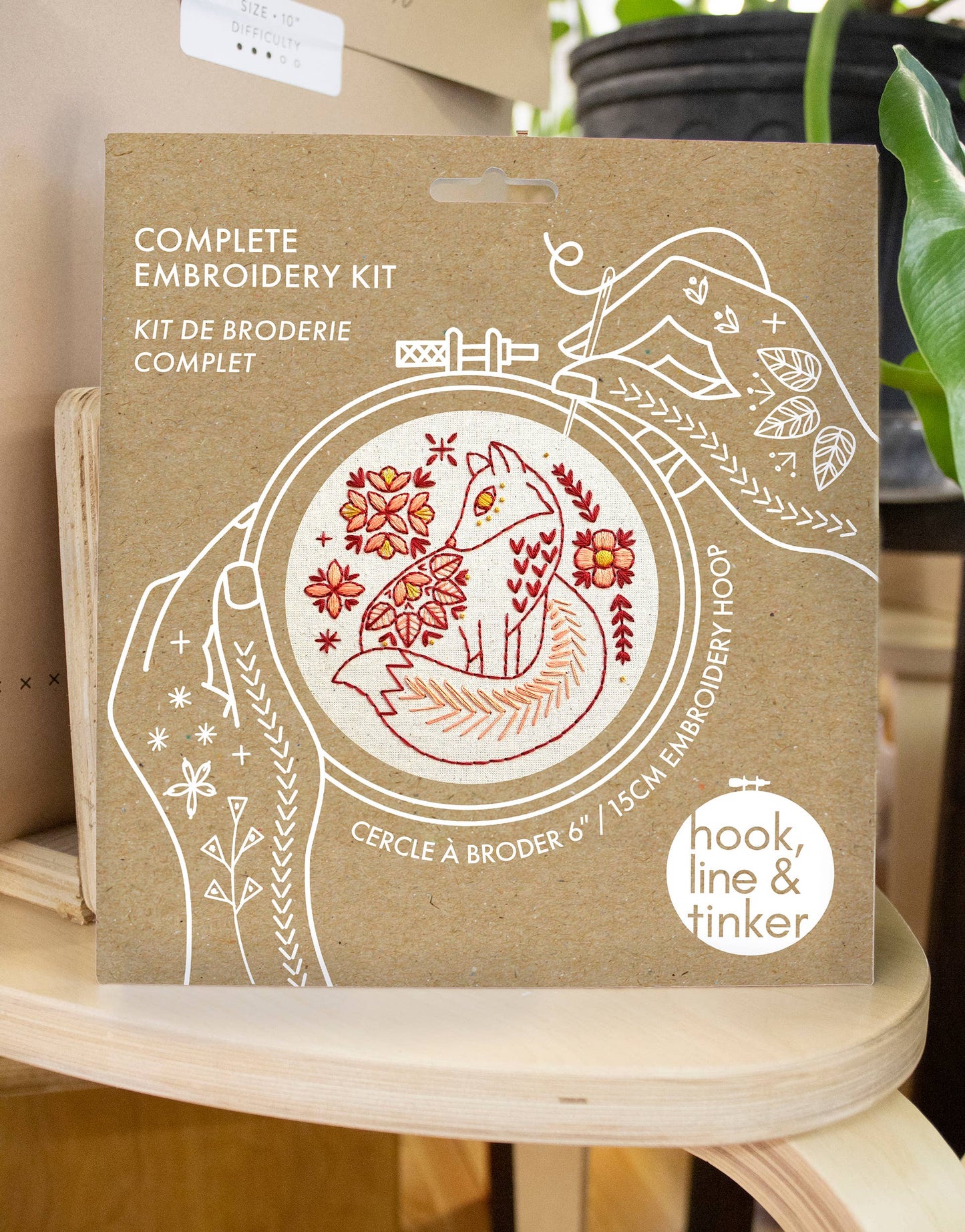 Hook, Line & Tinker: Folk Fox Complete Embroidery Kit