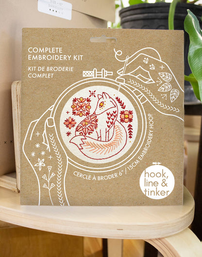 Hook, Line & Tinker: Folk Fox Complete Embroidery Kit