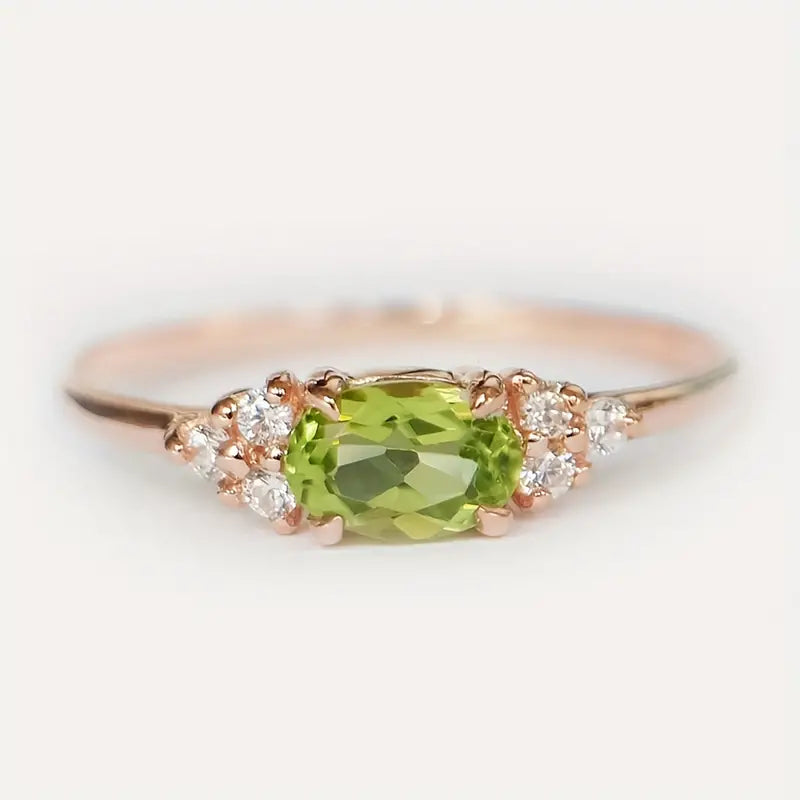 Green Zircon Design Ring