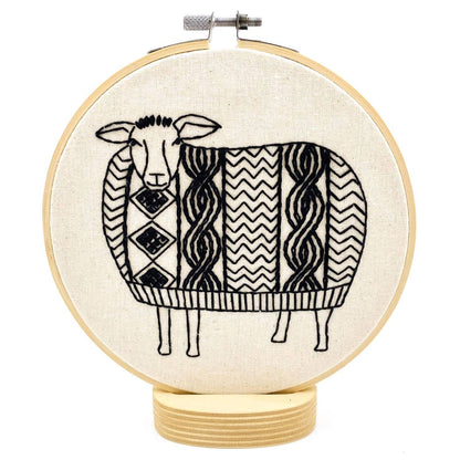 Hook, Line & Tinker: Sweater Weather Sheep Complete Embroidery Kit
