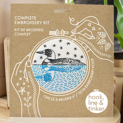 Hook, Line & Tinker: Loon Complete Embroidery Kit