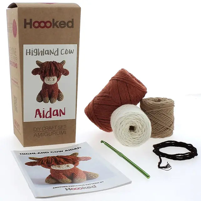 Hoooked: Aidan the Highland Cow - DIY Crochet Kit