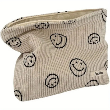 GG Smiley Face Corduroy Notion Bag