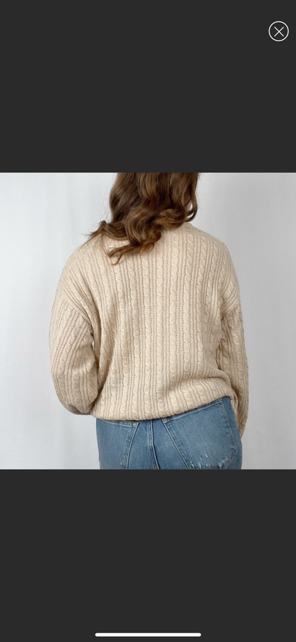 Vintage Cable-Knit Lightweight Sweater *25% OFF*