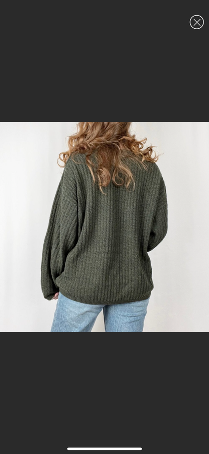 Vintage USA Oversized Slouchy Boyfriend Style Cable-Knit Sweater *25% OFF*