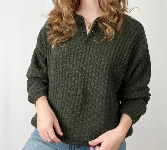 Vintage USA Oversized Slouchy Boyfriend Style Cable-Knit Sweater *25% OFF*